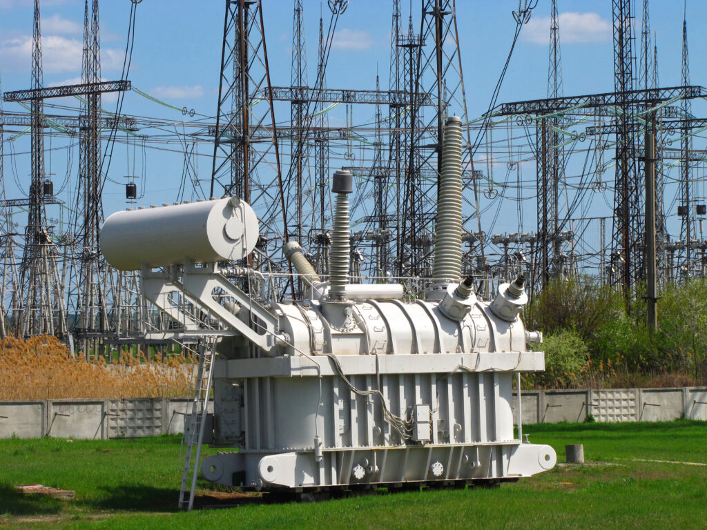 High-voltage transformer, photo by Novoklimov via Wikimedia Commons