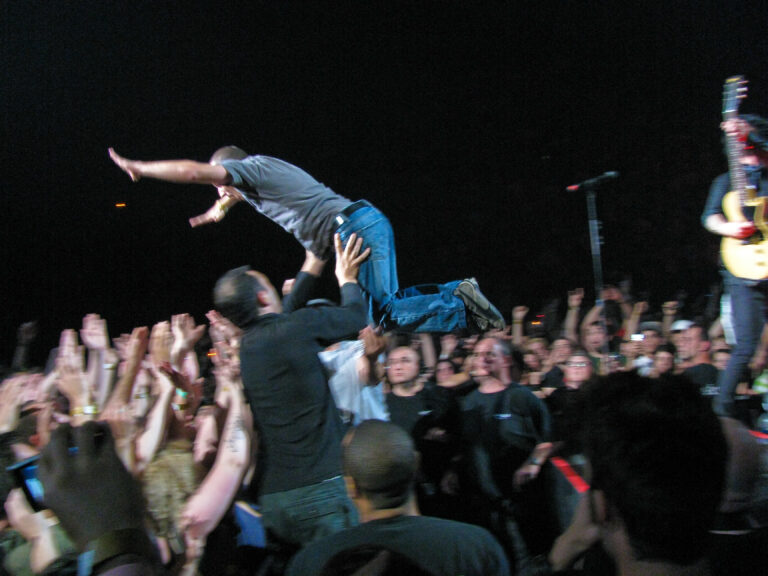Concert crowd, photo by Andre Engels via Wikimedia Commons